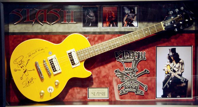 The Slash signed guitar is estimated to fetch between R2,50,000 and R3,50,000. PICS/Sayyed Sameer Abedi 