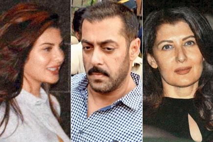 Jacqueline, ex Sangeeta Bijlani, other celebs visit Salman Khan