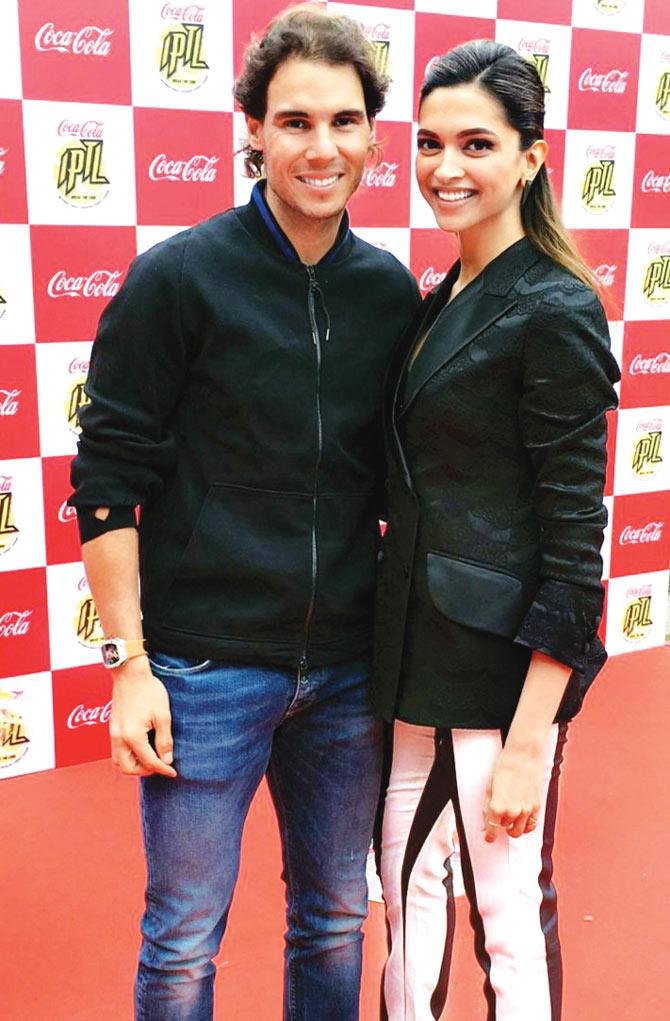 The picture Rafael Nadal posted along with Deepika on Twiiter