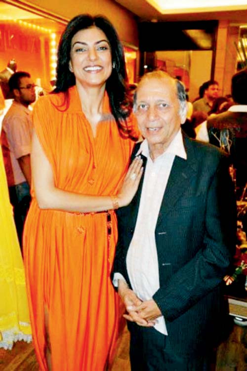 Farokh Jassawala, who rarely agreed to be photographed, seen here with actress Sushmita Sen