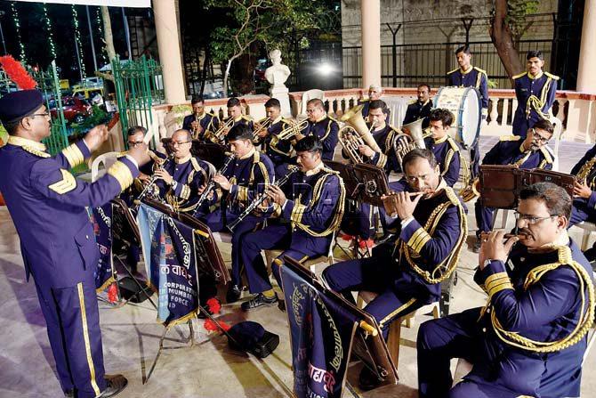 The BMC security band at the inauguration