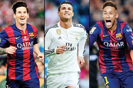 Cristiano Ronaldo, Neymar and Lionel Messi in Ballon d'Or shortlist