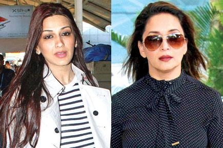 Spotted: Sonali Bendre, Madhuri Dixit at Mumbai airport