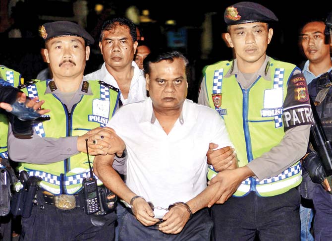 Chhota Rajan is currently in CBI custody in New Delhi. Pic/AFP