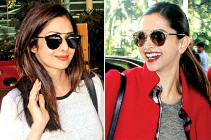 Spotted: Sridevi, Deepika Padukone at Mumbai airport