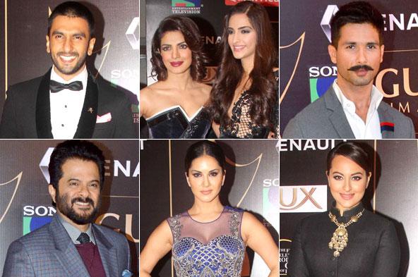 Ranveer Singh, Priyanka Chopra, Sonam Kapoor, Shahid Kapoor, Anil Kapoor, Sunny Leone, Sonakshi Sinha, Guild Awards 2015