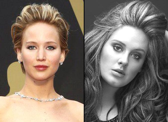 Jennifer Lawrence and Adele