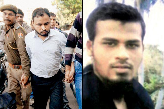 The ATS found one ‘Wajid Sheikh’ in the girl’s online list. They suspect it is the same Wajid (above) from Malwani. (Left) IOC manager Mohammad Sirajuddin being escorted by cops. 