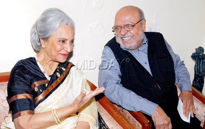 Waheeda Rehman recently caught up with Shyam Benegal during the Third Eye Asian Film Festival at Ravindra Natya Mandir in Prabhadevi. PIC/BIPIN KOKATE 