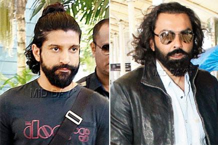 Spotted: Farhan Akhtar and Bobby Deol at Mumbai airport