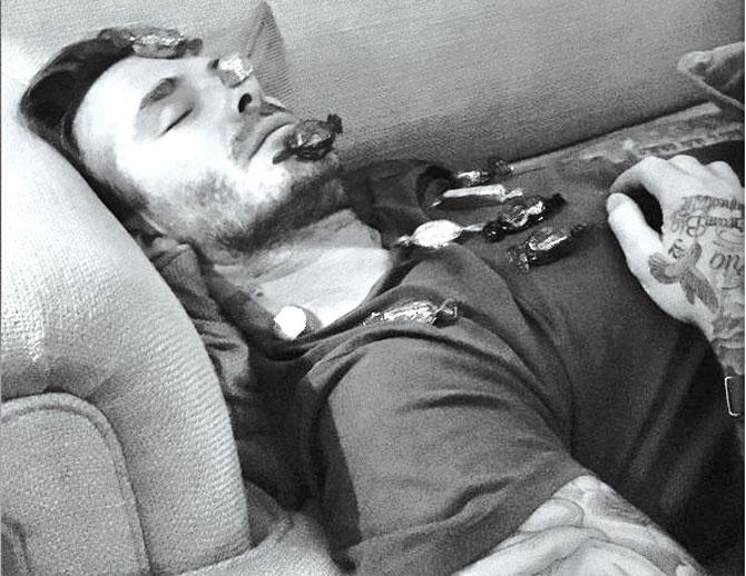 Brooklyn posts the above black and white picture of his ex-footballer father David Beckham on Instagram