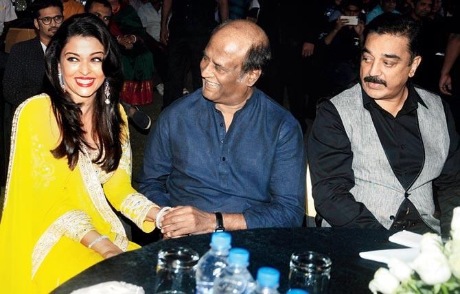 Aishwarya Rai Bachchan, Rajinikanth and Kamal Haasan