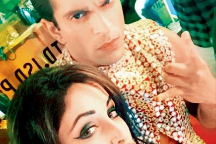 Karan Singh Grover, Priya Banerjee on the sets of their film '3 Dev'