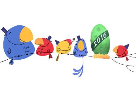 Google welcomes 2016 with doodle