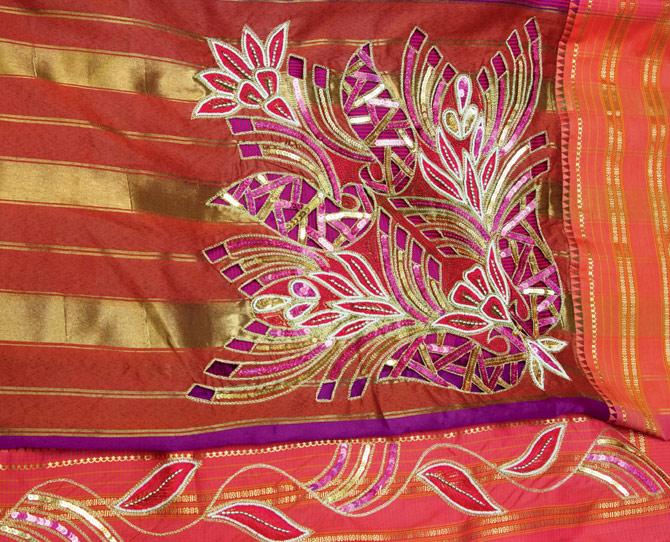 A hand-embroidered lugra