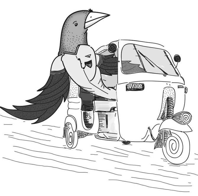 The Autocrow took to riding the streets of Mumbai instead of flying in a bid to understand humans better. While he is ridiculed by his clan, the change of heart occurred after a girl rescued his cousin from a kite injury