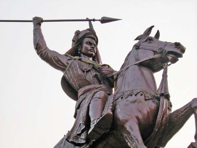 A statue of Bajirao Ballal (Balaji) Bhat also known as Bajirao I at Shaniwarwada, Pune. Pic/Wikicommons