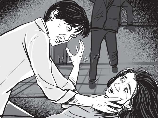 Enraged, Vidyadhar strangles Hema to death. Her lawyer, Harish witnesses the whole scrap