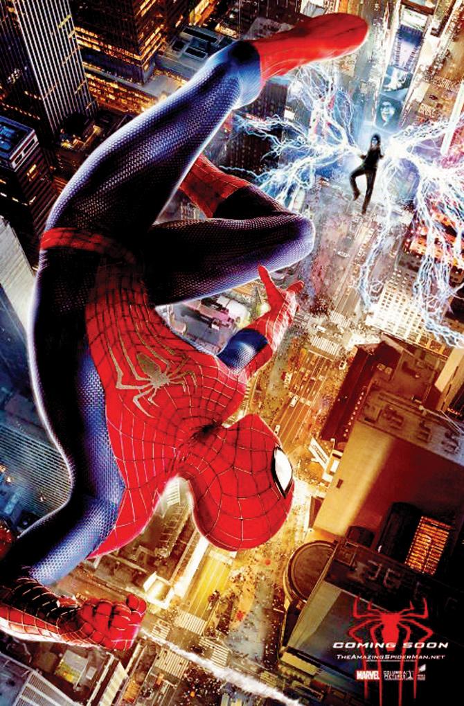 A view of New York as seen in a film poster of The Amazing Spider-Man 2