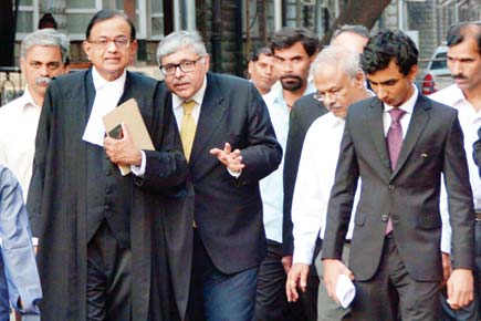 Spotted: 'Lawyer' P Chidambaram outside the Bombay High Court