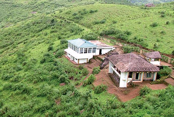 A bird’s eye view of the residency nestled in Vagamon hill station
