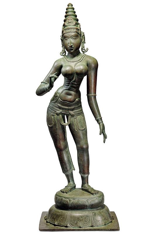 A bronze Parvati from the Vijayanagara empire