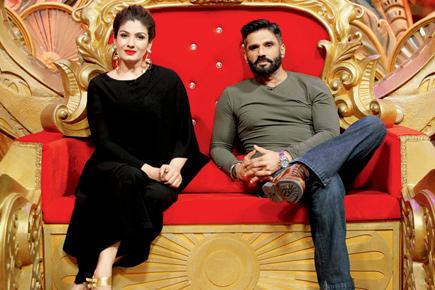 Spotted: Raveena Tandon and Suniel Shetty at their TV show launch
