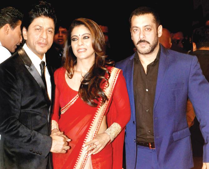 Shah Rukh Khan, Kajol and Salman Khan