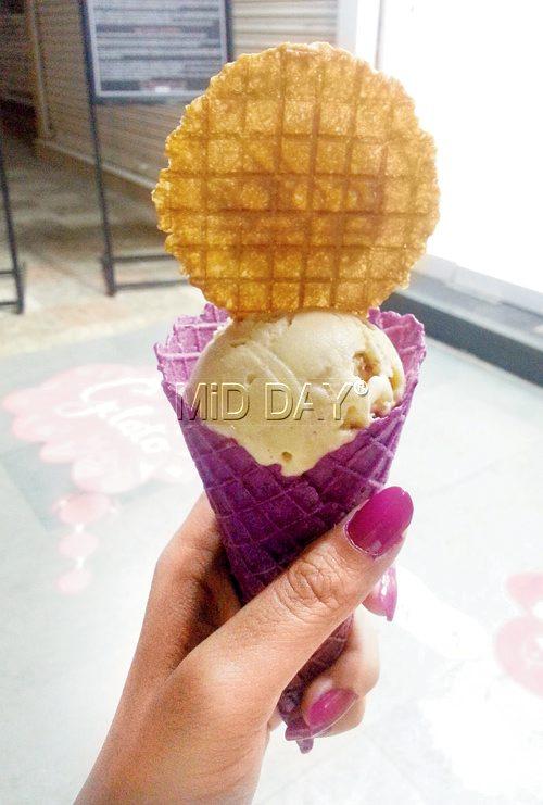 Scoop offers a fruit-flavoured waffle option called Mr Scoop. pics/sameer markande