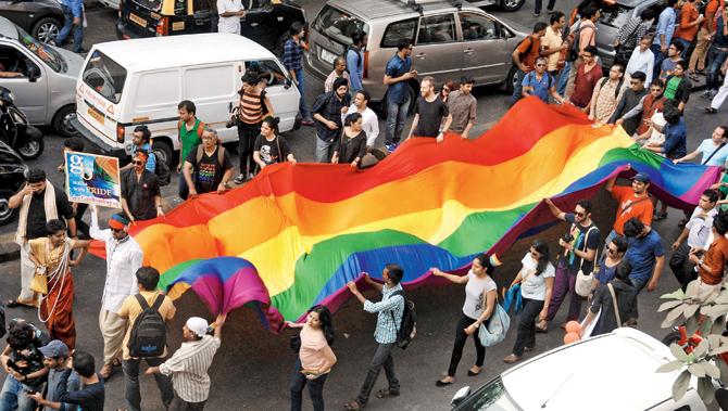 The Mumbai Queer Pride Parade 2015. file pic