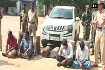 Four suspected sandalwood smugglers arrested in Chittoor 