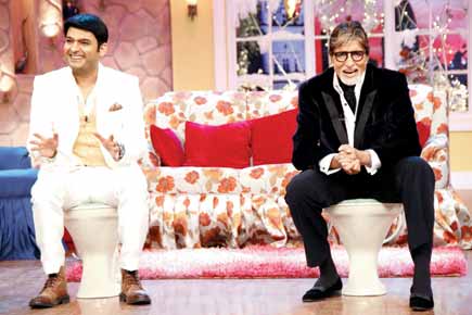 Big B, Dhanush and Akshara promote 'Shamitabh' on a comedy show