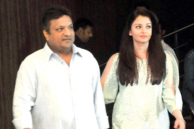 Sanjay Gupta with Aishwarya Rai Bachchan