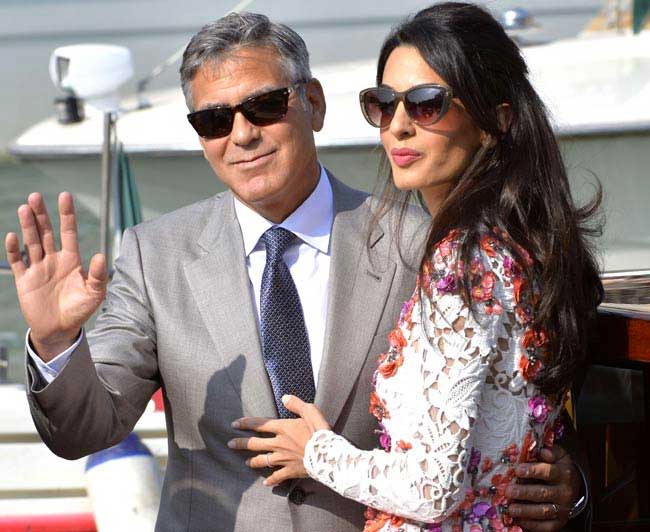 George Clooney with wife Amal