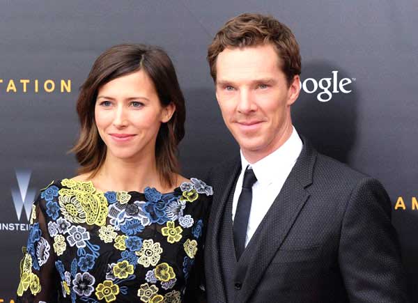 Sophie Hunter and Benedict Cumberbatch. Pic/AFP