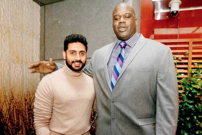 Abhishek Bachchan and Shaquille O’Neal