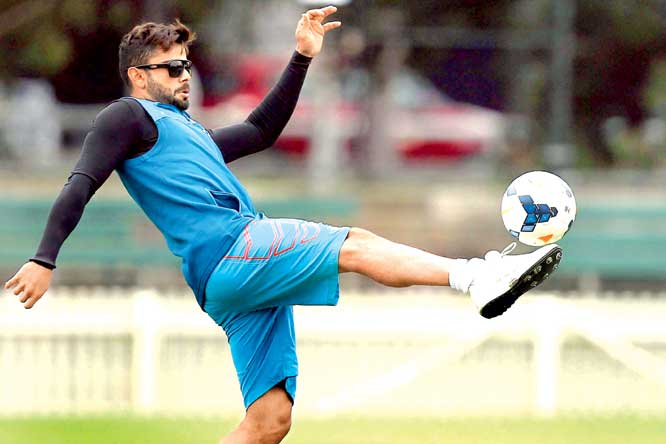 ICC World Cup: Team India show off their football skills... or lack of it