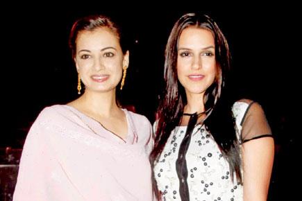 Dia Mirza and Neha Dhupia bond at an event in Mumbai