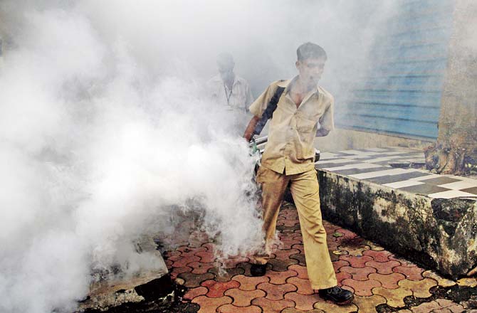 BMC workers on duty are continuously exposed to various risks while conductin fumigation, working in filtration plants, etc. File pic for representation