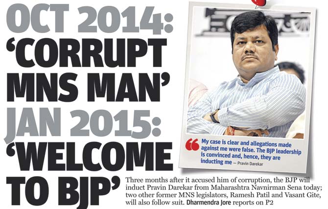 mid-day’s January 13 report on Darekar’s entry into the BJP