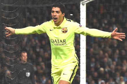 CL: Luis Suarez scores brace as Barcelona down Manchester City