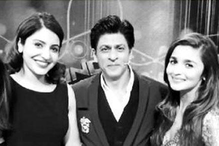 Alia Bhatt, Anushka Sharma on the sets of SRK's TV show