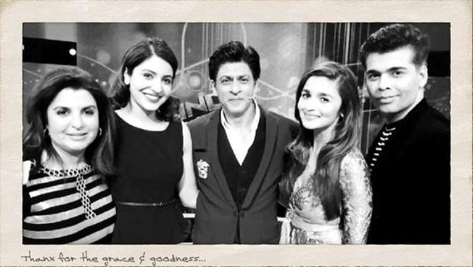 Alia Bhatt, Anushka Sharma on the sets of SRK