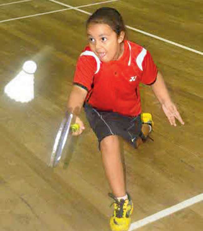 Taarini Suri at the Jolly Gymkhana inter-school badminton tourney