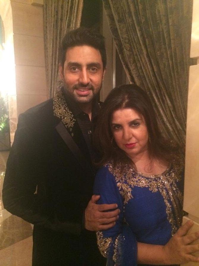 Farah Khan shared the above picture on her Twitter account while wishing Abhishek Bachchan a happy birthday. Picture courtesy: Farah Khan