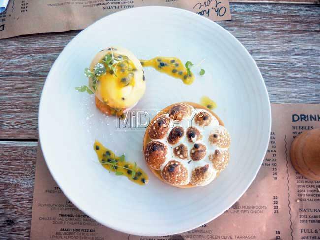 The Passionfruit Meringue Tart at North Bondi Fish is worth a try