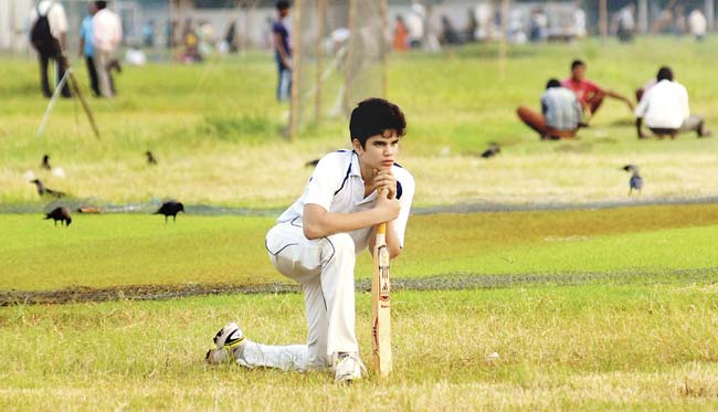 Arjun Tendulkar has great lineage and now, top-notch coaching. File pic