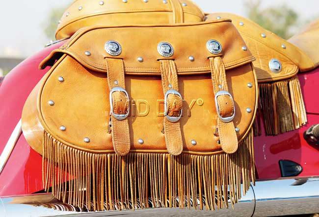 Those saddlebags have been made with the finest, most expensive leather. And those tassels make the Chief Vintage look like a real rockstar. PICS/AMIT CHHANGANI 