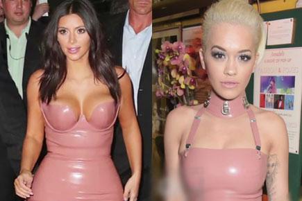 Kim Kardashian Vs Rita Ora, Who wore the pink latex dress better? 