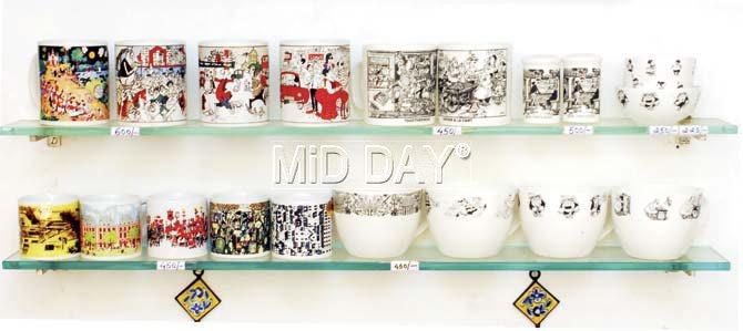 A range of merchandise featuring Miranda’s Bombay, Goa and Europe series